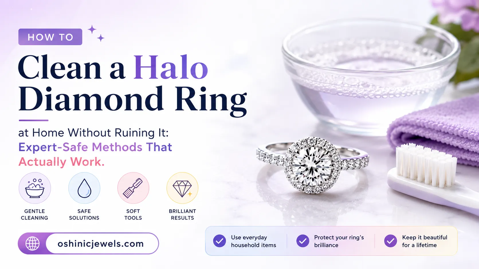 How to Clean a Halo Diamond Ring at Home